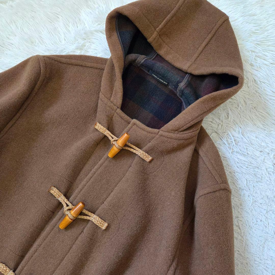 美品 モンゴメリー ダッフルコート カシミヤ混 チベット サイズL相当 ブラウン