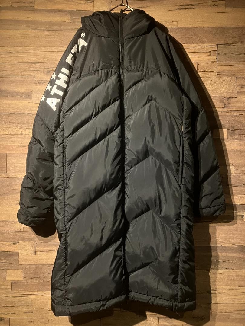 ATHLETA ブラック ダウンベンチコート M