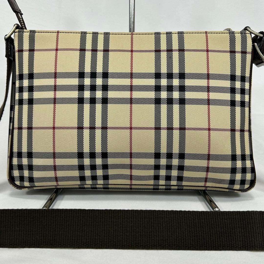 【極美品】バーバリー ショルダーバッグ レザー ノバチェック 肩掛け 斜め掛け