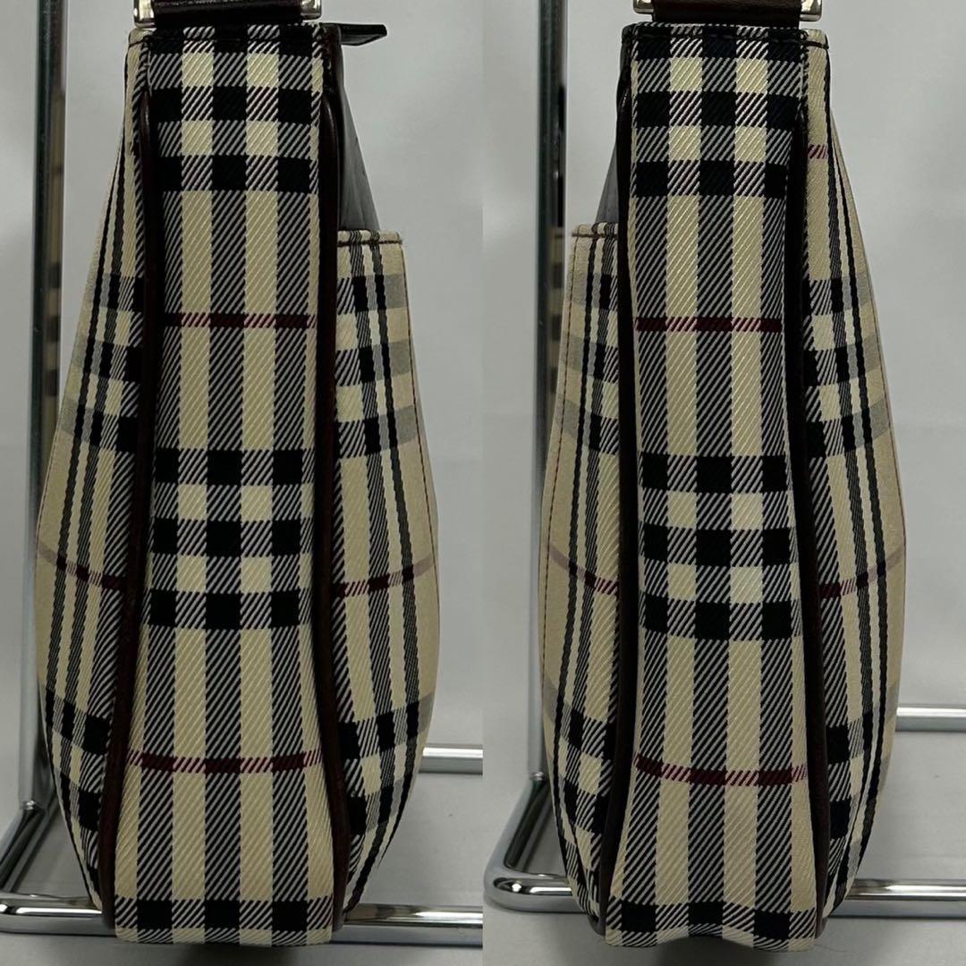 【極美品】バーバリー ショルダーバッグ レザー ノバチェック 肩掛け 斜め掛け