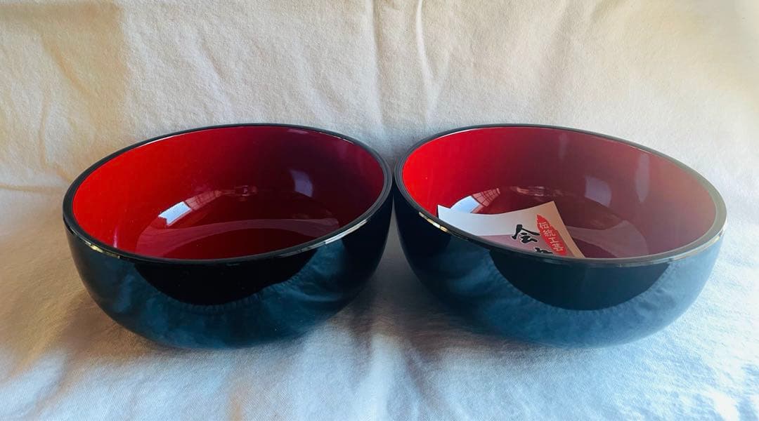 【未使用】会津　漆器　どんぶり2個セット