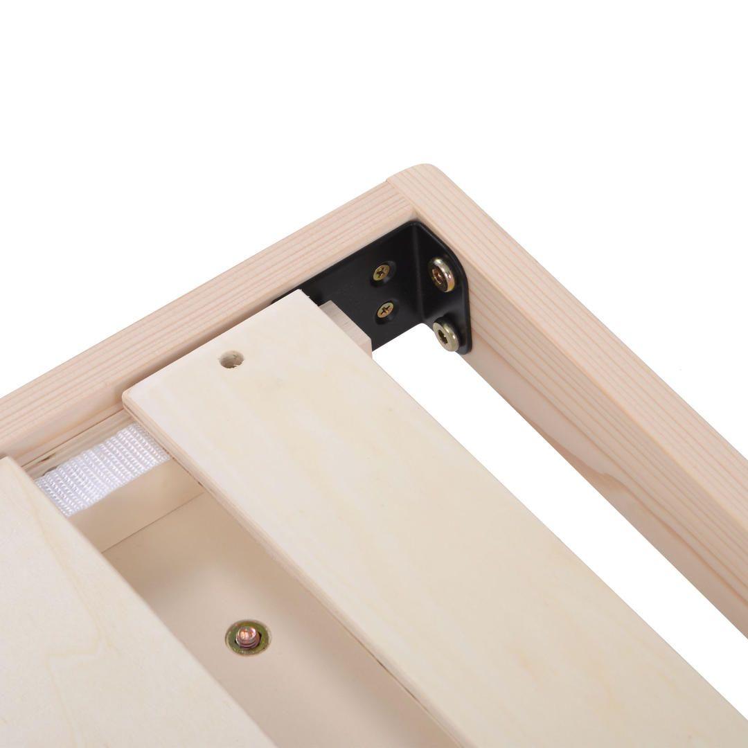 ダブル  すのこベッド 天然木 収納付き　2口コンセント付き