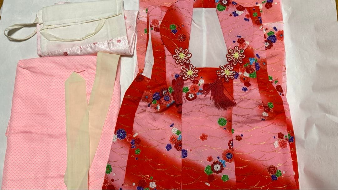 七五三　3歳女の子用　被布、襦袢