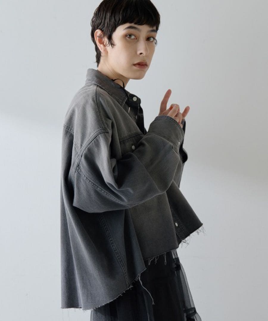 Whim Gazette ウイムガゼット デニムシャツ グレー