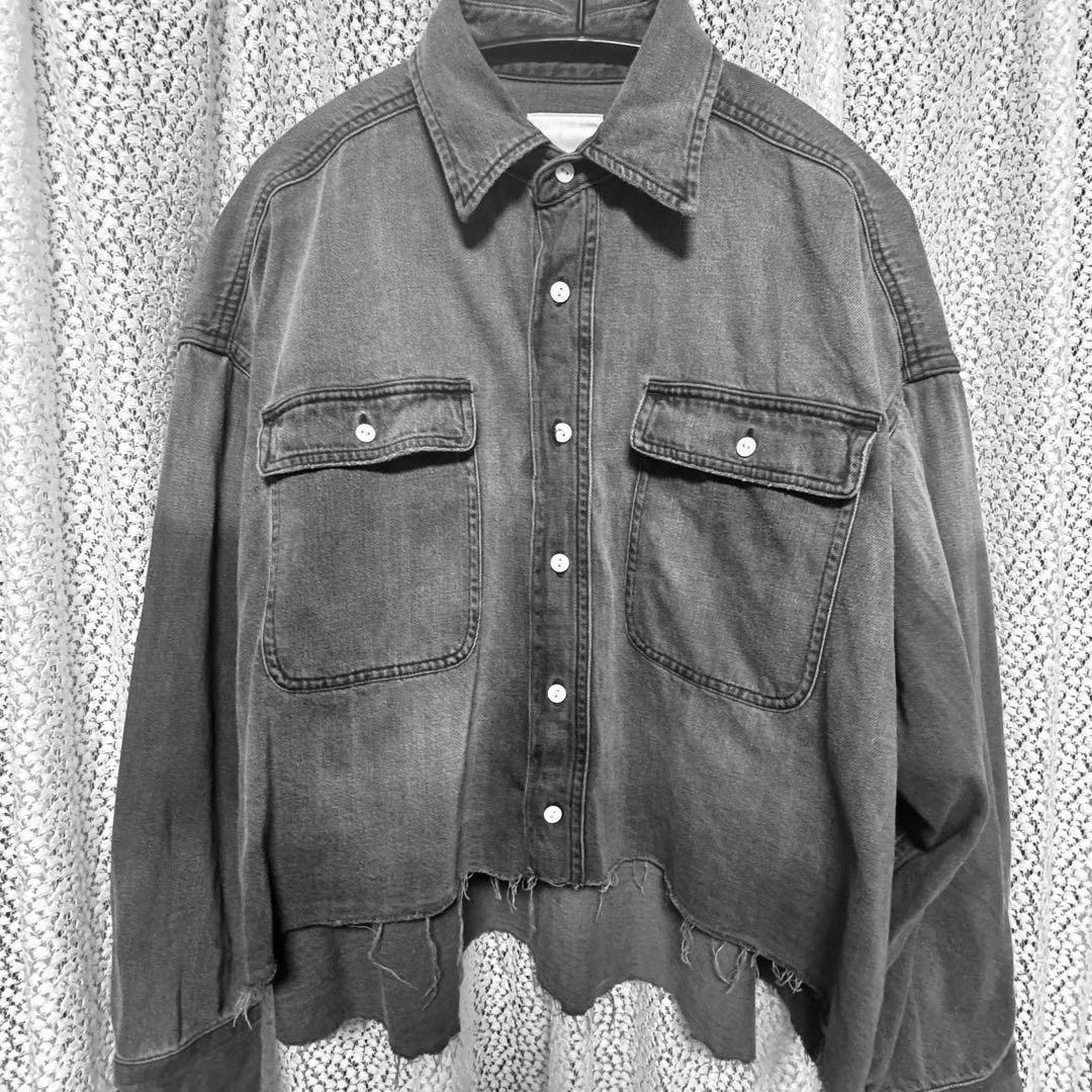 Whim Gazette ウイムガゼット デニムシャツ グレー