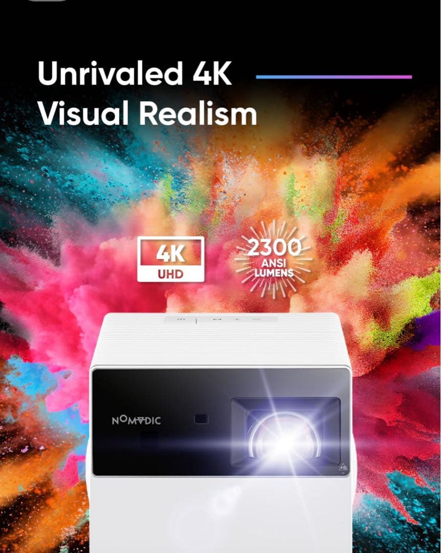 【新品未開封】NOMVDIC P1000 4K 短焦点 ホームプロジェクター