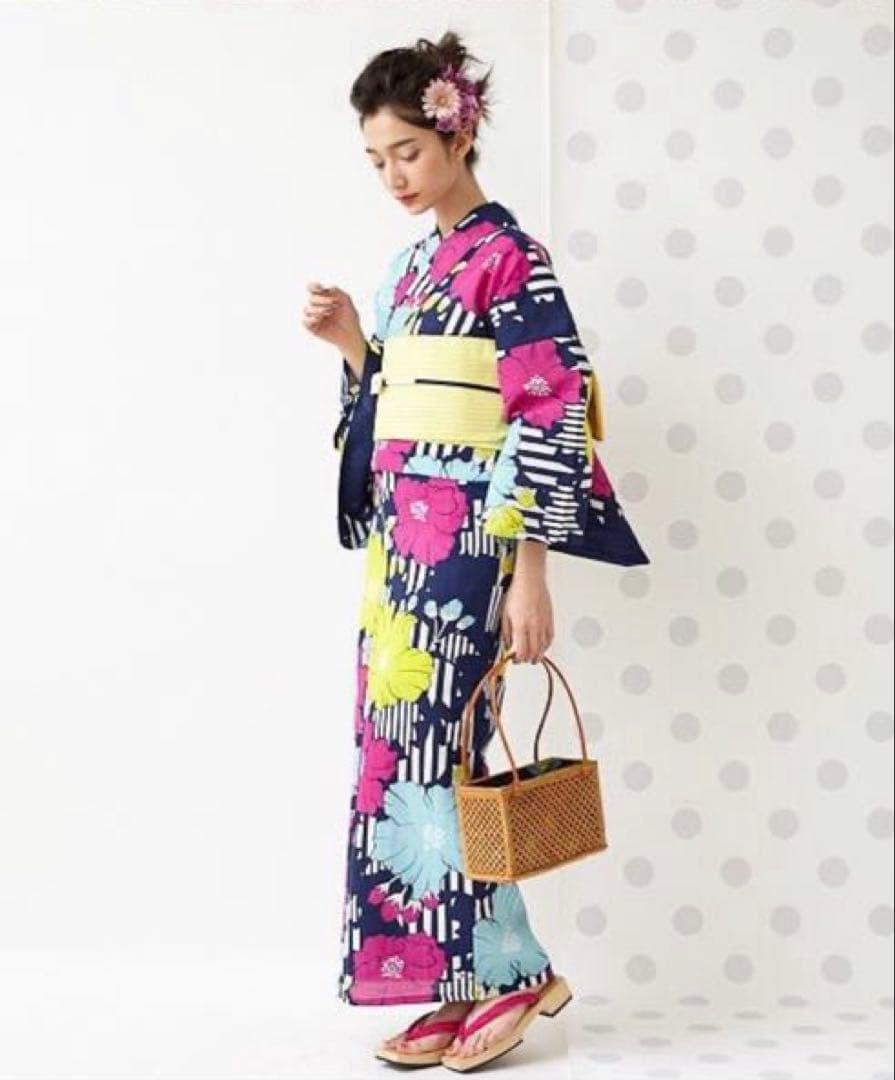 ふりふ　浴衣　美品　洗える着物　ポリエステル　完売品　検索)セオアルファ　セオα