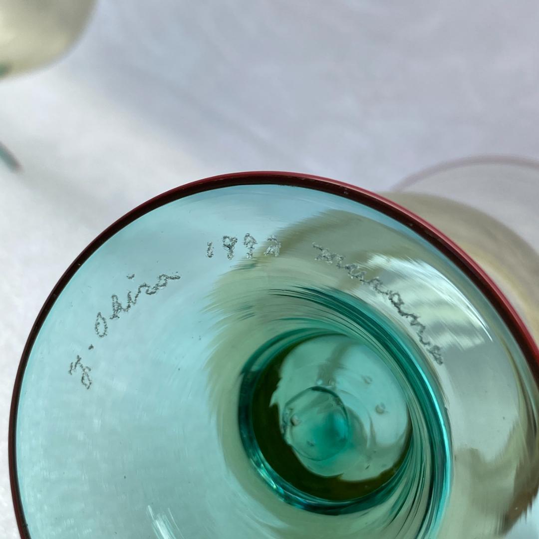 希少 大平洋一 Yoichi Ohira ベネチアンガラス グラス 2客セット