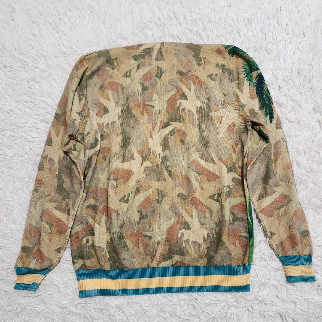 エトロ ニットトップス メンズM トロピカル カモフラ コットン 極美品