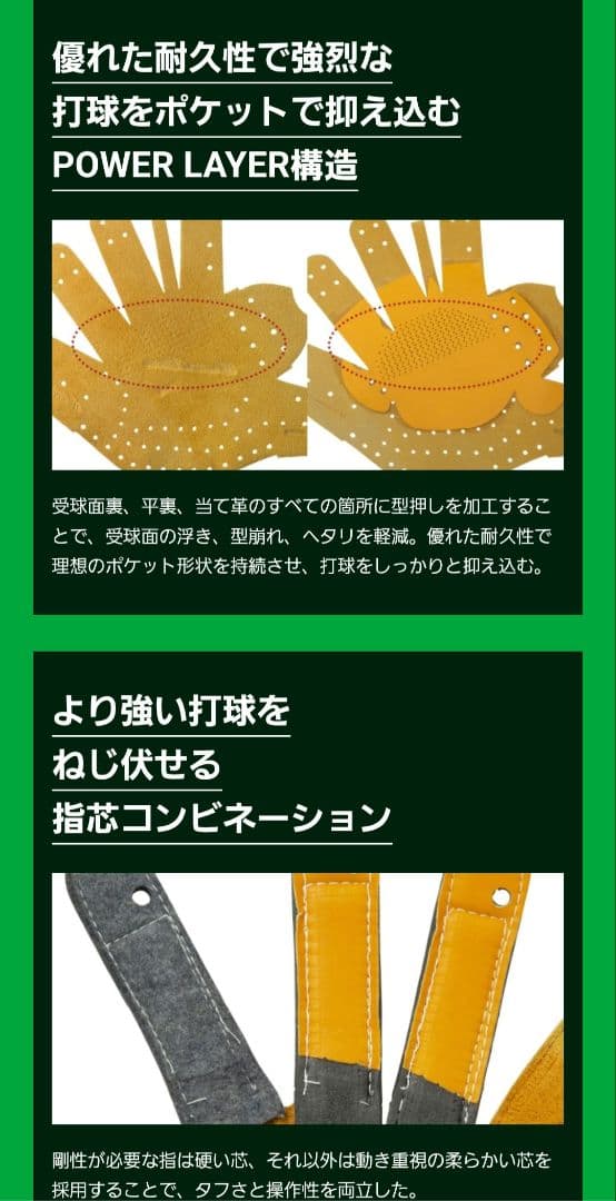 ミズノ 硬式グローブ イエロー