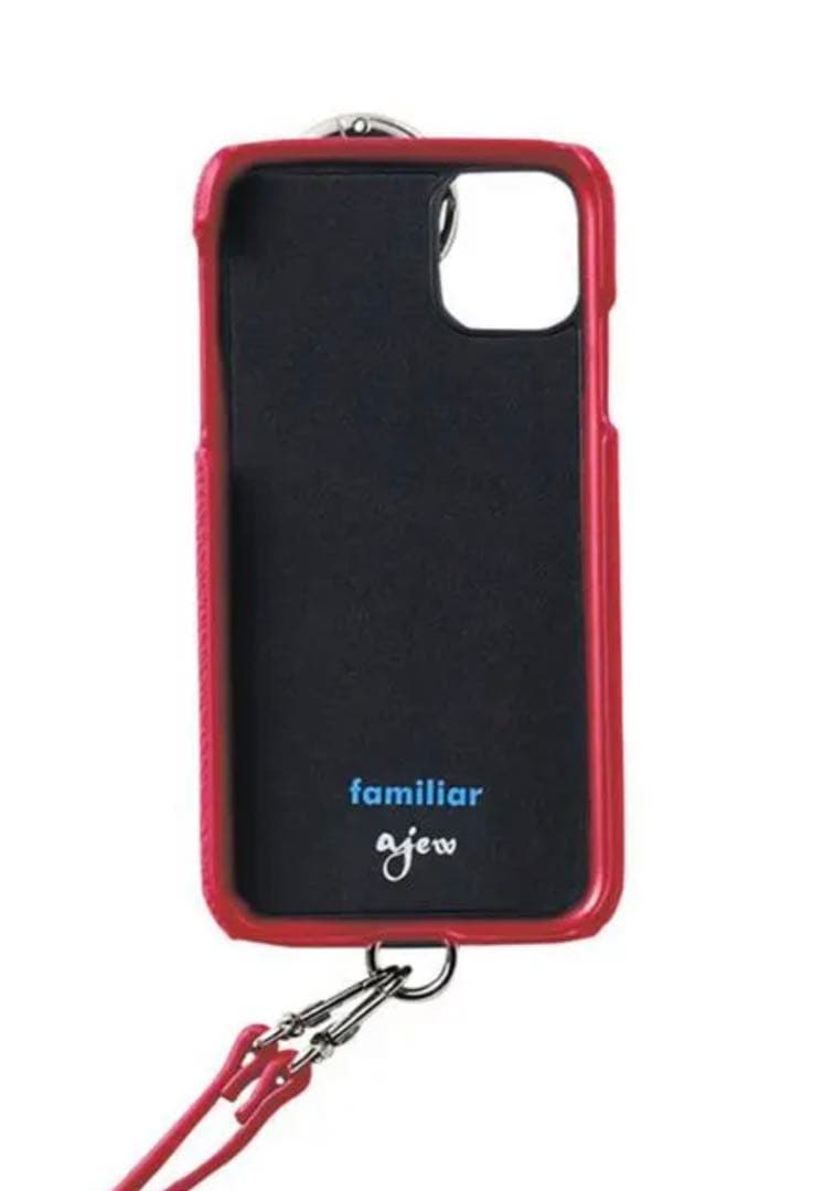 familiar ajew ファミリア エジュー　スマホケース　red 完売品