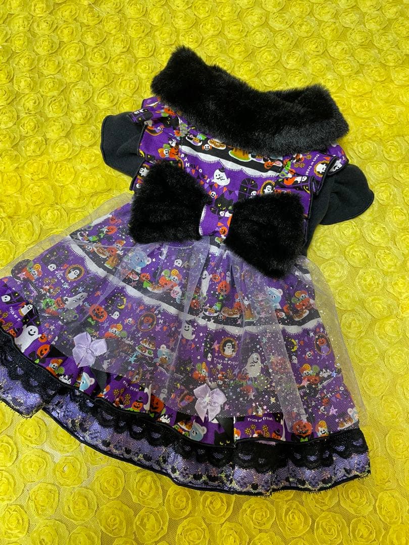 あいちゃん　犬服　ハンドメイド　わんこ服　ハロウィンワンピ