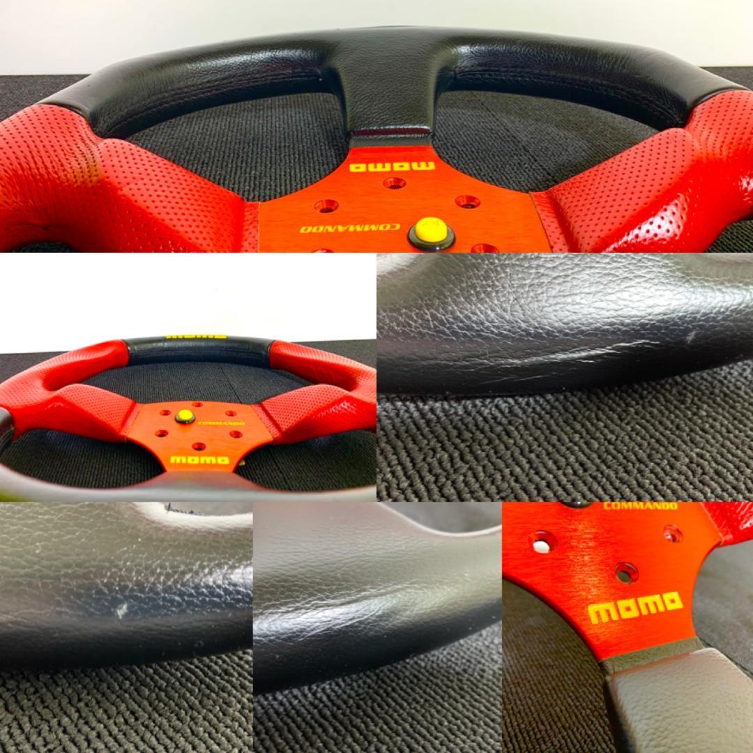 モモ COMMANDO コマンド 初代モデル レッド×ブラック 34.5パイ
