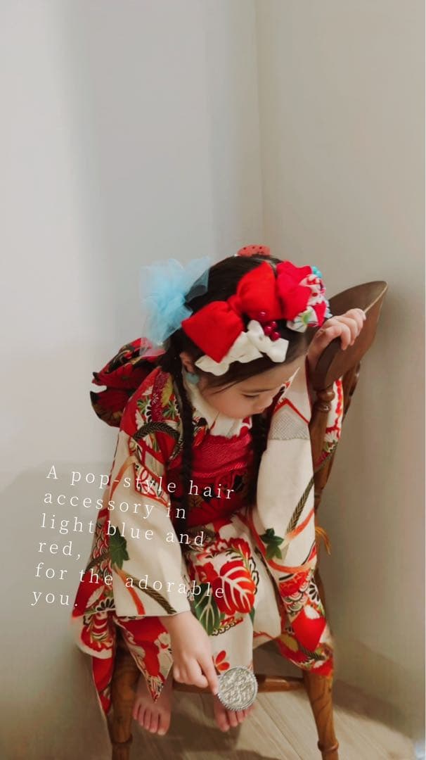 七五三　七五三髪飾り　ヘッドドレス　着物髪飾り　リメイク髪飾り　048