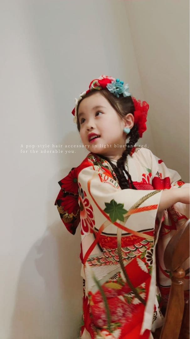 七五三　七五三髪飾り　ヘッドドレス　着物髪飾り　リメイク髪飾り　048