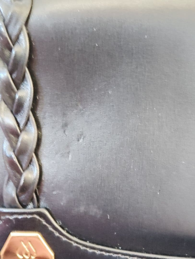 美品　モラビト　ヴァンドーム　ショルダーバッグ　レザー　ブラック 保護袋