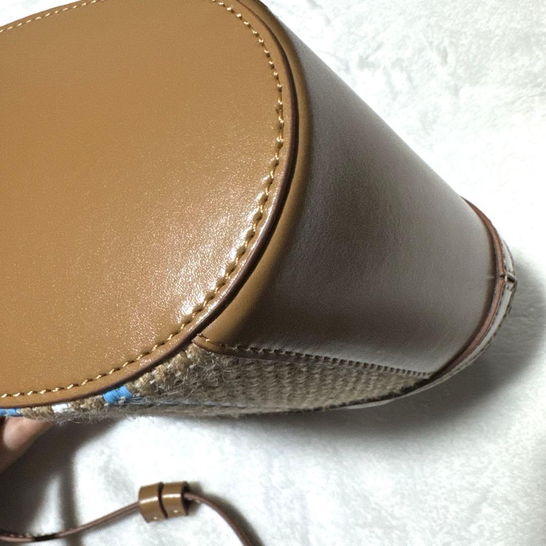 MARNI ロゴ入りかごバッグ　ライトブルー　美品