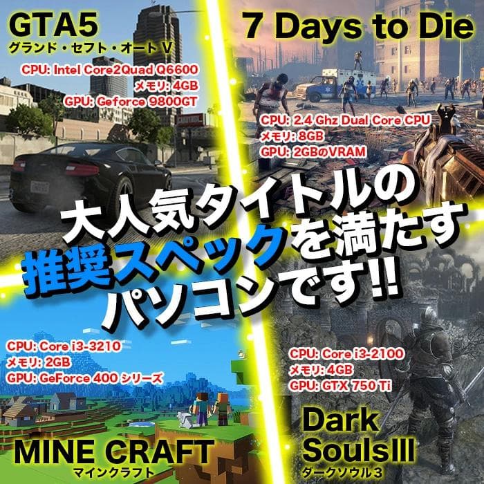 ゲーミングPC/core i7/500GB/GTXグラボ/Office/DELL