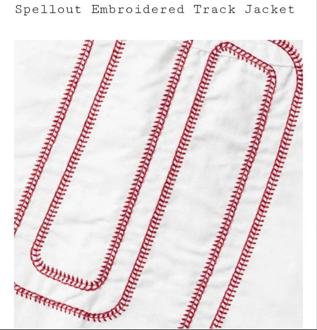 Spellout Embroidered Track Jacket ホワイト　S