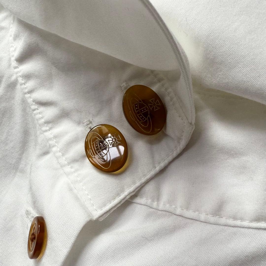 ヴィヴィアンウエストウッドレッドレーベル オーブ シャツ 1 ホワイト レッド