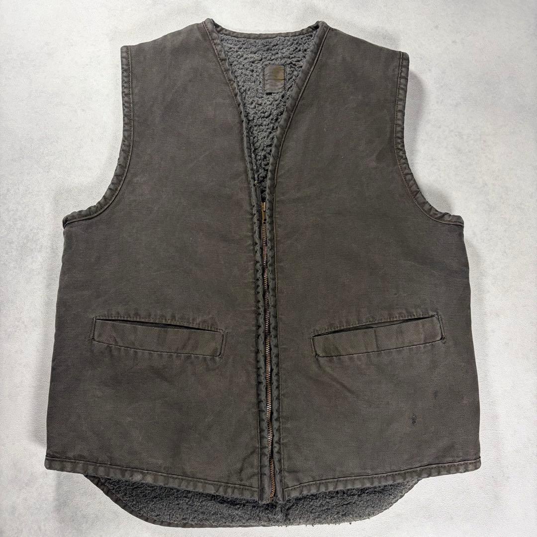 70s Carhartt カーハート スコビルジップ ダックベスト ボアベスト