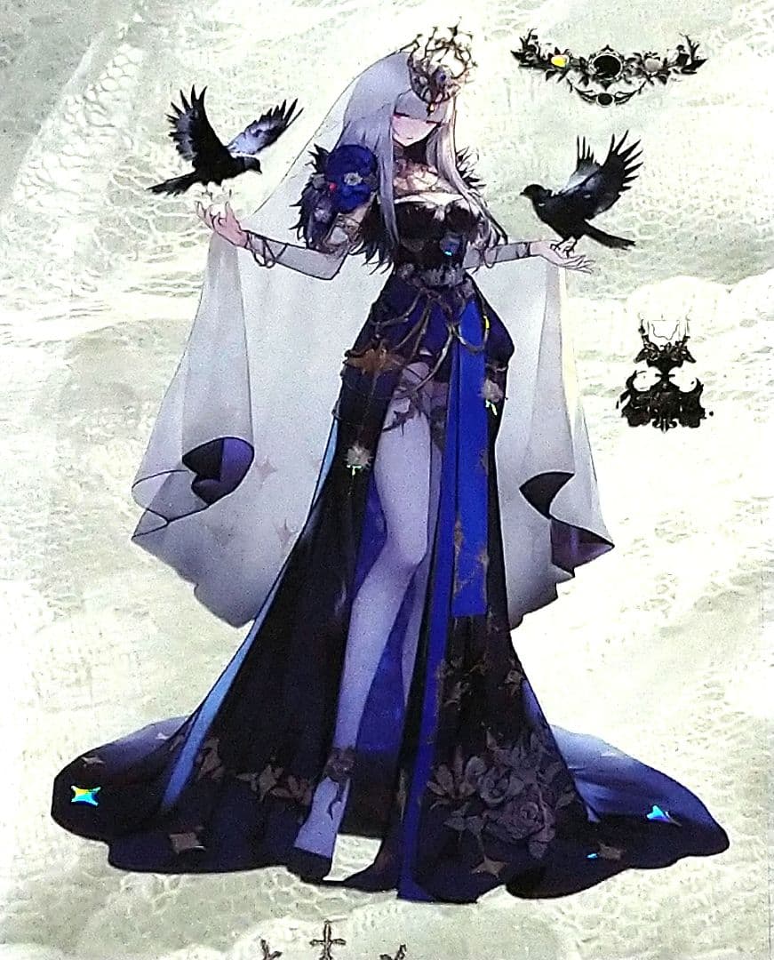廃盤品✩J1062＃血祭影(贝壳光)紫袖烟切り売り海外人物女の子AIマステ