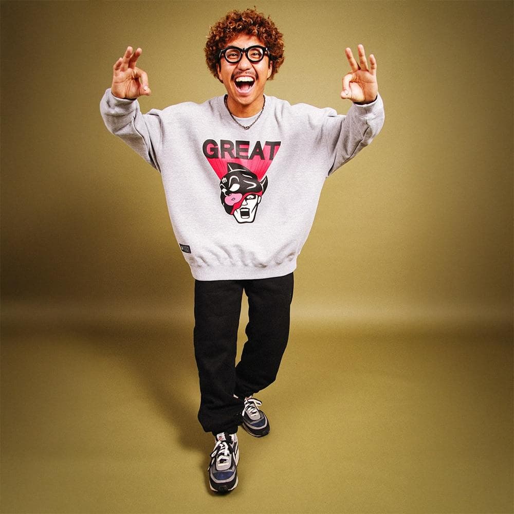 パンクドランカーズ キン肉マン グレートあいつ BIG トレーナー グレーM