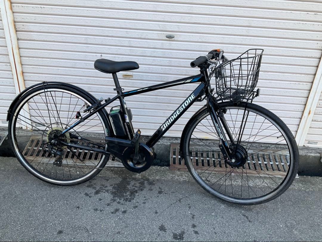 ブリヂストン最新機種電動アシスト自転車TB1、27インチブラックアルミボディー