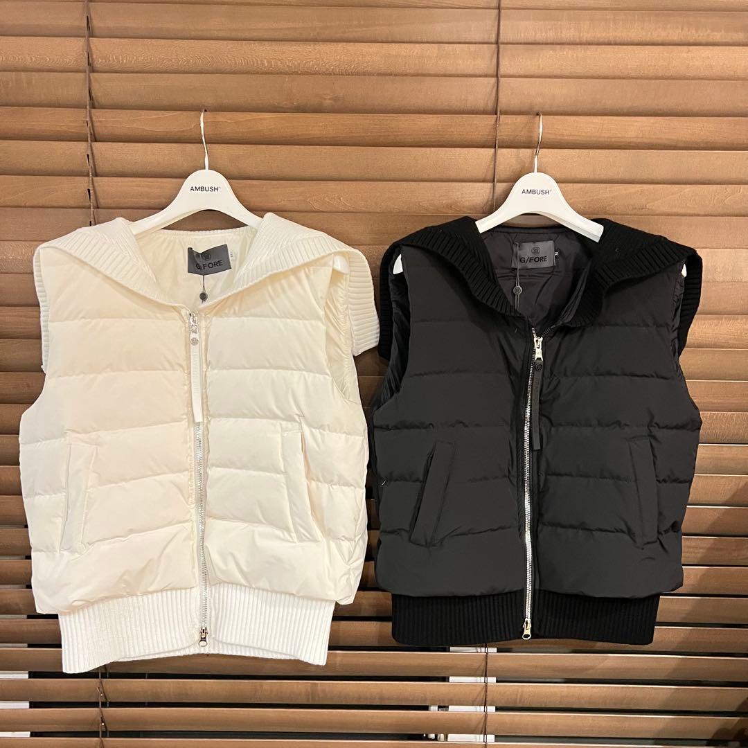 【黒L】G/FORE ジーフォア ゴルフ レディース ダウンベスト