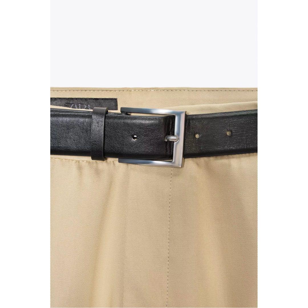 ZARA ザラ ベルト付きワイドパンツ チノパン
