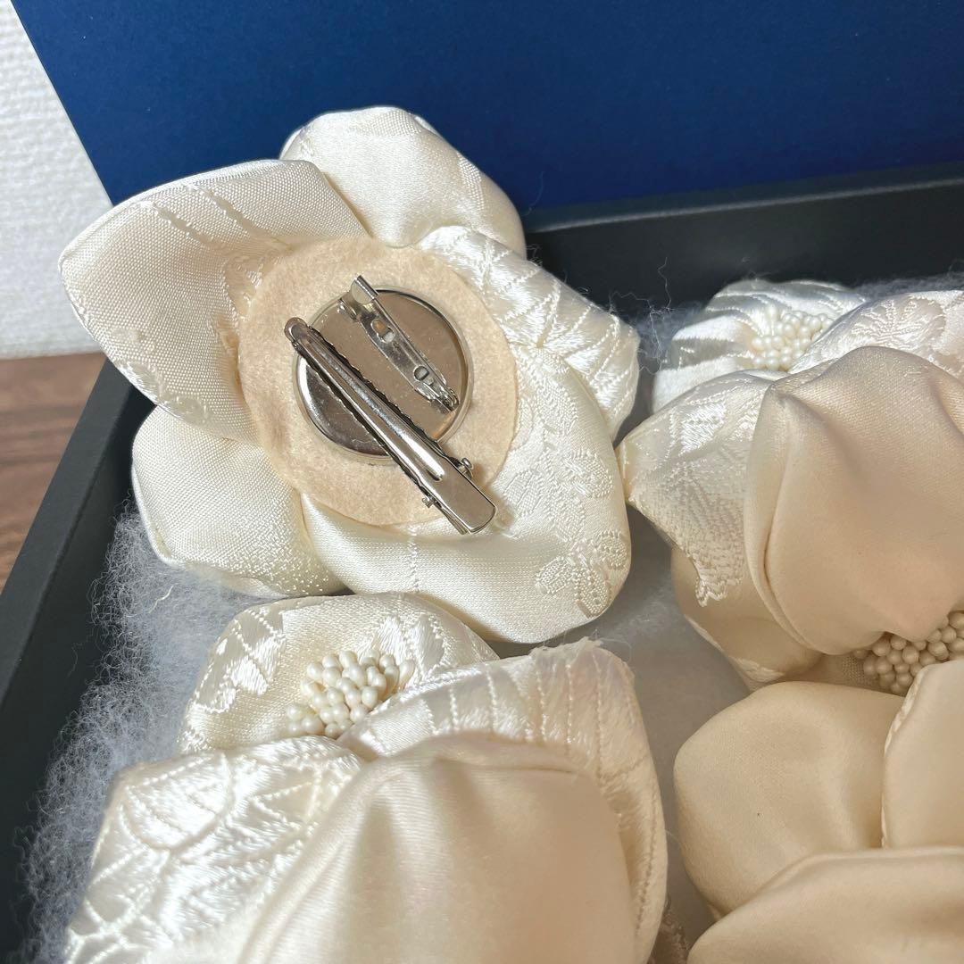 シルクの白無垢の髪飾り ヘアアクセサリーセット