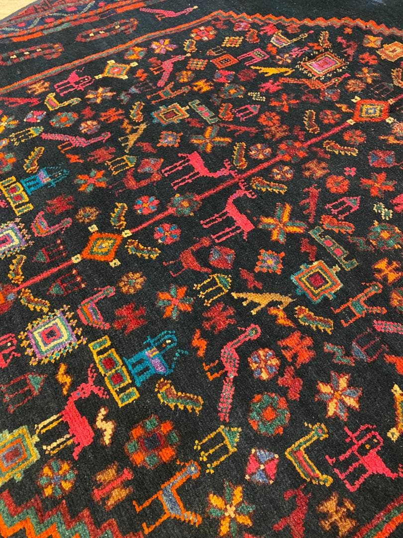 t*☆様 ペルシャ絨毯 ケルマン 186x124cm ヴィンテージ ラグ 手織り