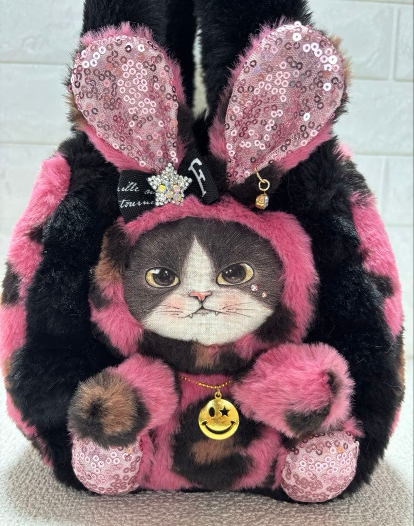 あ*き様 コヤンイサムチョン　ハンドメイド　ファーバッグ　ジョーズくん　ヒョウ柄