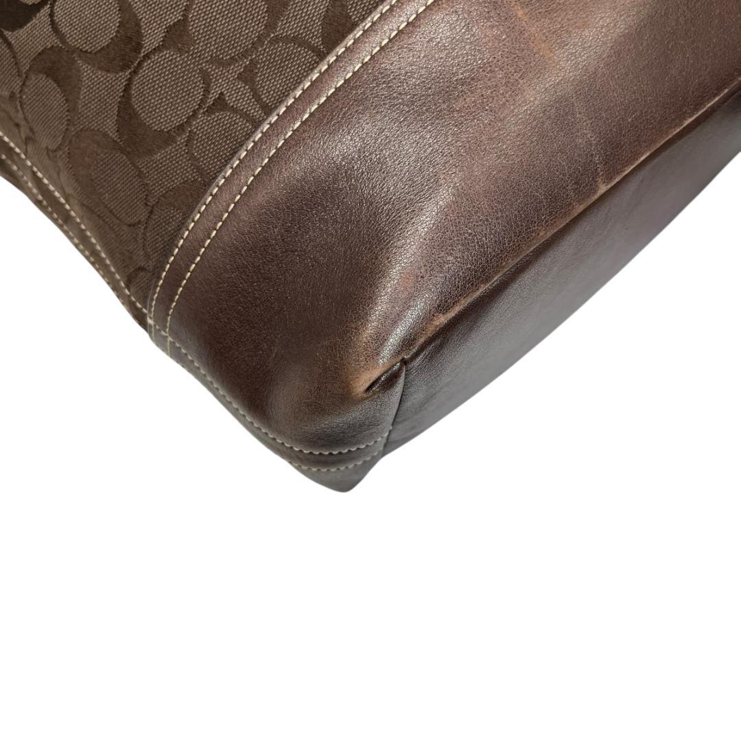 コーチ　coach ワンショルダーバッグ　シグネチャー　ブラウン　肩掛け