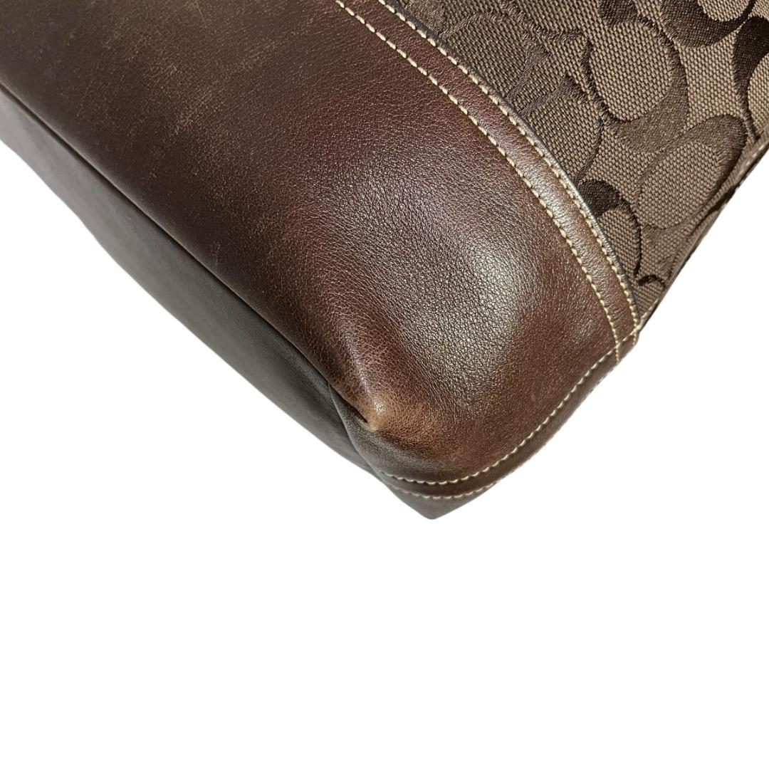 コーチ　coach ワンショルダーバッグ　シグネチャー　ブラウン　肩掛け
