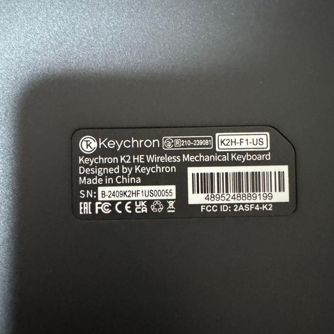 【美品】Keychron K2 HE ブラック　純正カバーセット