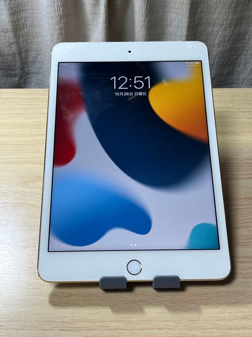 ♫美品iPad mini 4 128GB Wi-Fi+Cellular ゴールド