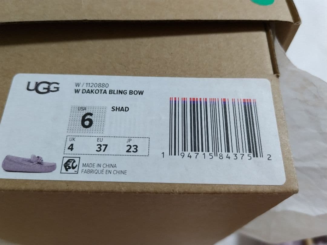 【新品箱入】UGG ムートン スリッポン DAKOTA　BRING　BOW　6