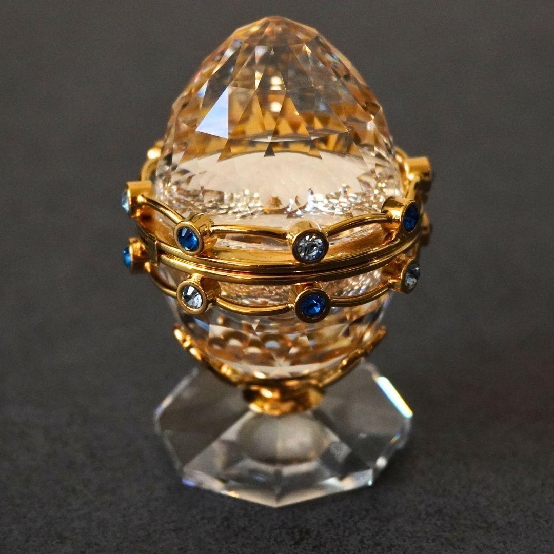 スワロフスキー エッグ ガーランド ゴールドコーティング