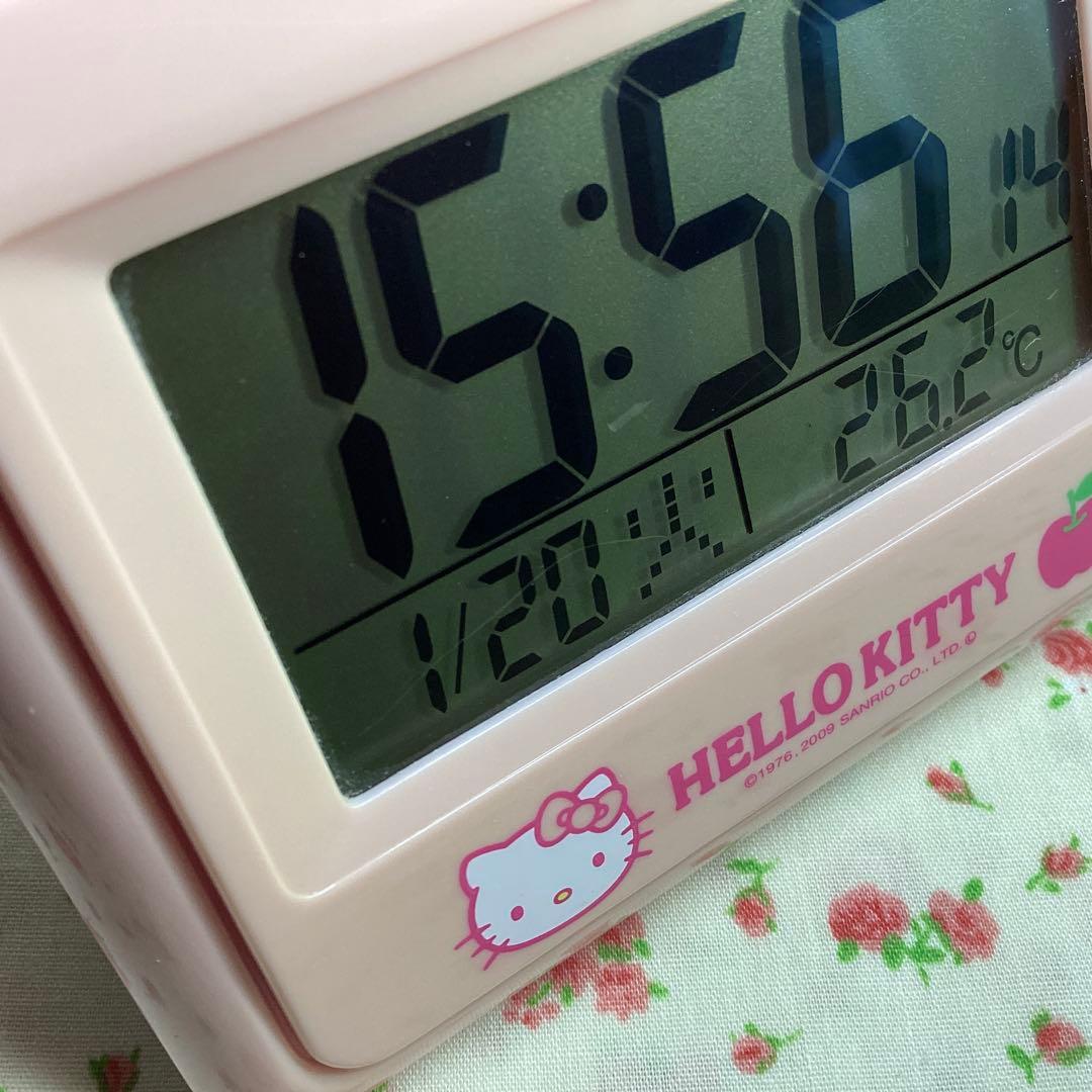 【良品】ハローキティ　デジタル目覚まし時計　希少　生産終了品　リズム時計