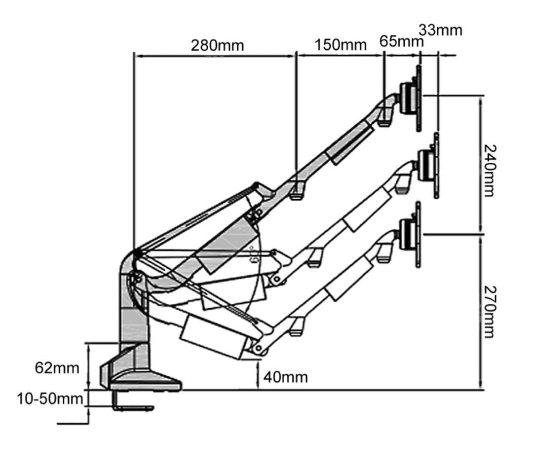【美品】PC モニターアーム ブラック【クランプ式】
