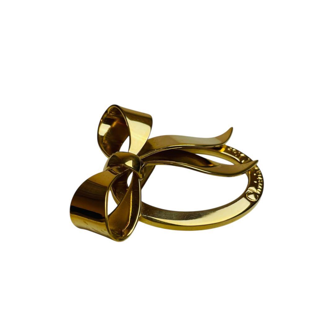 クリスチャンディオール Christian Dior ロゴ リボン ブローチ