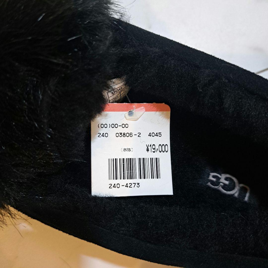 UGG Ansley Puff Bow リボン モカシン 24cm ブラック