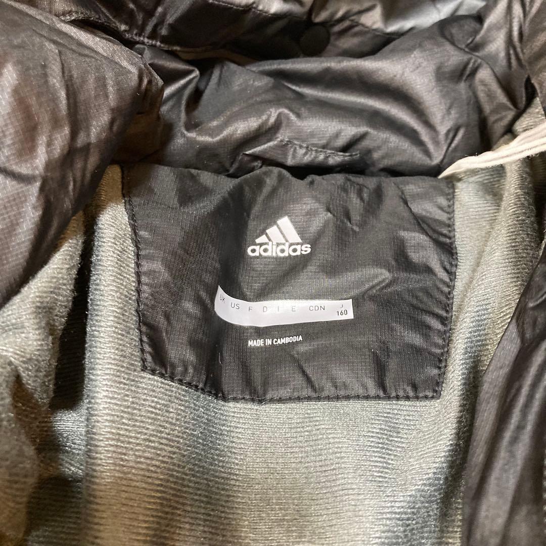 未使用新品タグつき　adidas フード付きロングダウンコート　160
