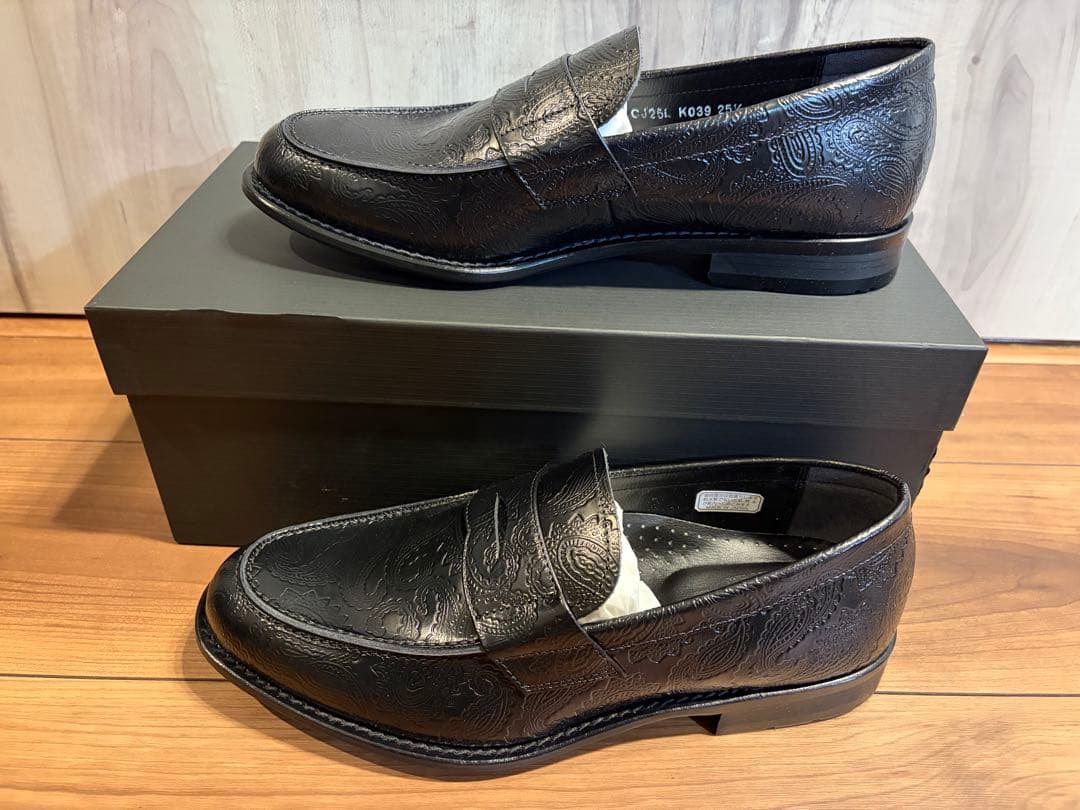 25.5cm ビューティアンドユース別注 ケンフォード ローファー ペイズリー