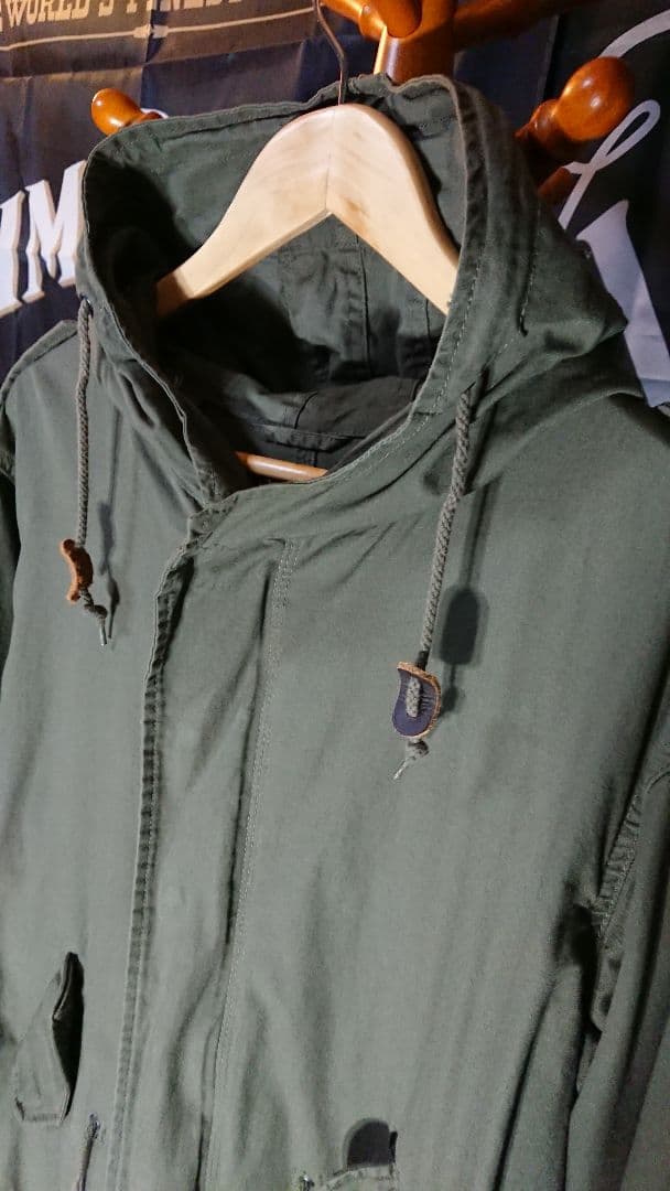 HOUSTON M-51 パーカ モッズコート オリーブ XXXS used