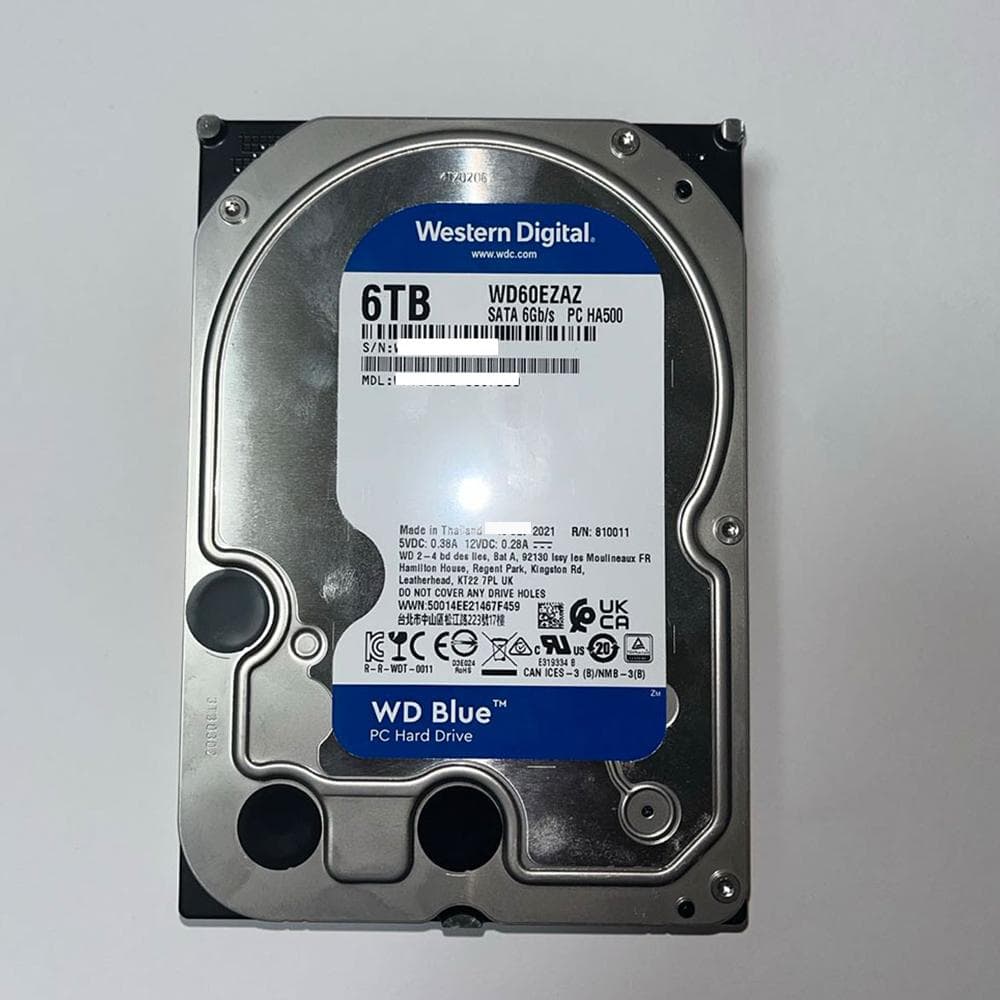 WD Blue 6TB HDD WD60EZAZ 26,021時間利用