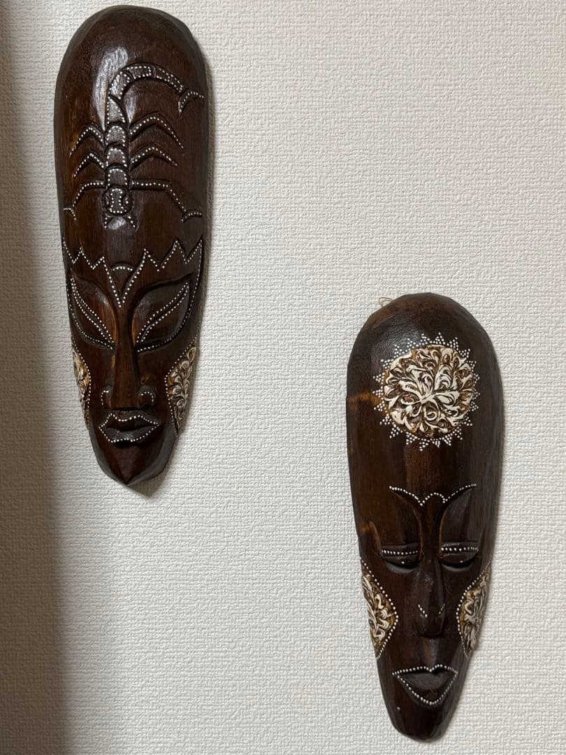 インドネシア・バリ島で現地購入したハンドメイドの置物2点セット