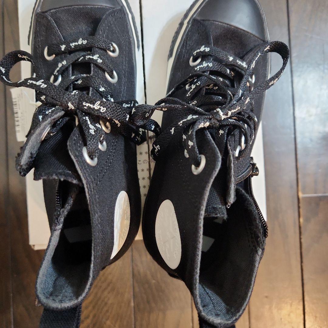 アニエスベー×コンバース キッズ ハイカットスニーカー　チャック付き　　19cm