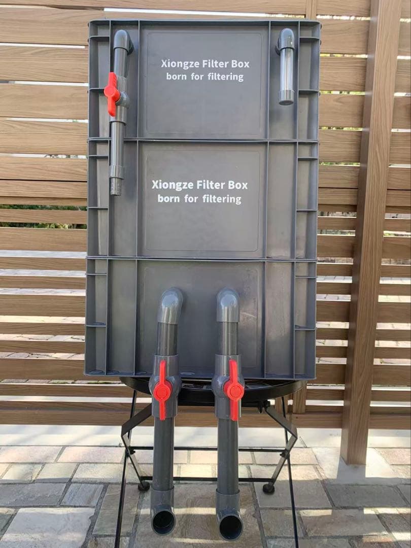 三段式万能濾過器装置　大型水槽池濾過層濾過飼育 オーバーフロー外部飼育濾過槽